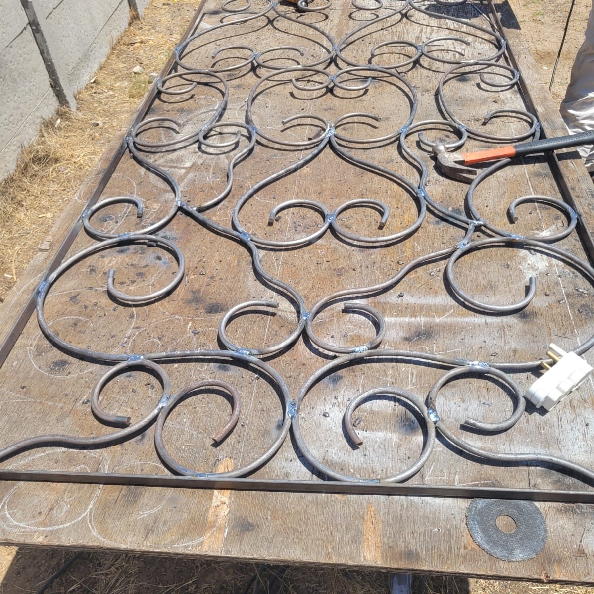 Raw steel stock before fabrication